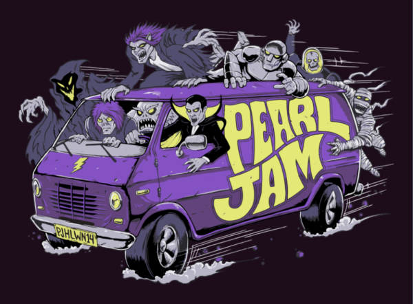 Pearl Jam Halloween Monster Van Poster