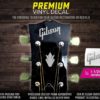 Gibson SG Les Paul SILVER headstock vinyl logo & crown decal - guitar restoration