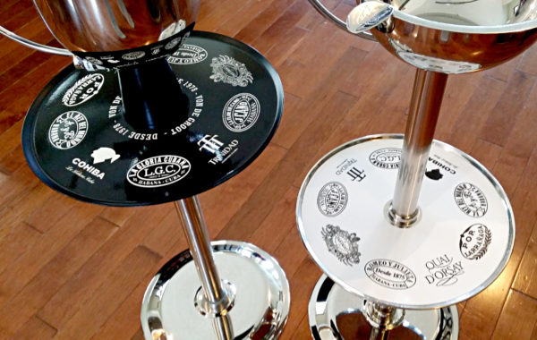 Habanos Marcas Decal for Stinky Stand Ashtray, Black w/ White Logos - Image 3