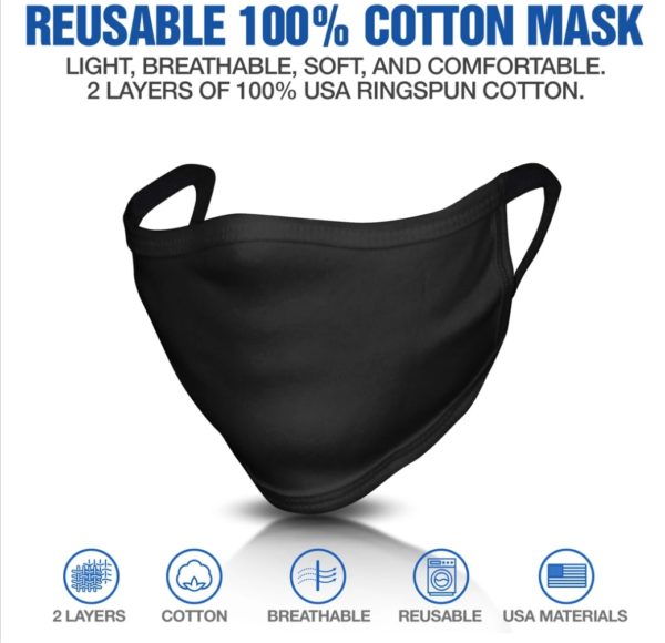 Ween Black Face Mask Please Don't Let Me Die, Black, Made in USA, 100% Cotton - Image 3