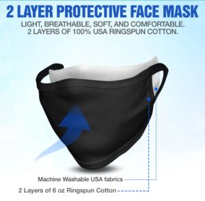 10 Pack 2 Layer Cotton Facemask with filter pocket | Made in California from 100% USA Ringspun Cotton