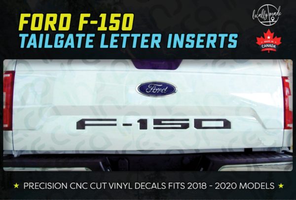 2018-2020 Ford F150 Tailgate Inserts, Carbon Fiber, 3M - Image 2