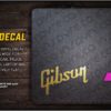 Gibson 9.0in Met. Gold Decal for Guitar Cases, Windows, Vehicles, Laptops - Image 2