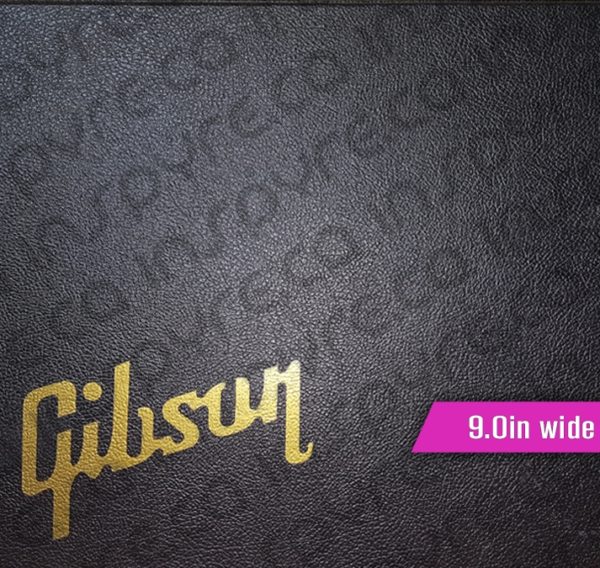 Gibson 9.0in Met. Gold Decal for Guitar Cases, Windows, Vehicles, Laptops