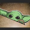 The Child / Baby Yoda Peeking Vehicle Decal, 11in Peeker Vinyl Sticker Star Wars - Image 3
