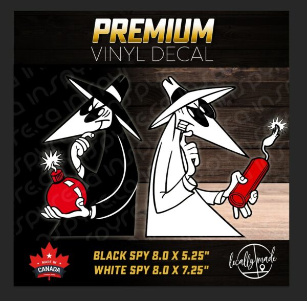 Spy vs Spy Decal / Sticker 8.0in Car Truck Helmet Window Laptop Welding Moto MX