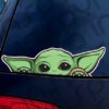 The Child / Baby Yoda Peeking Vehicle Decal, 11in Peeker Vinyl Sticker Star Wars