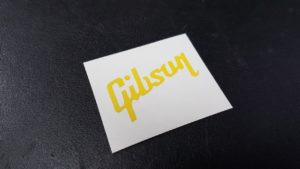Gibson Modern Logo Only Headstock Reverse Mask / Frisket, 1.5in Wide | Luthier Tool / DIY