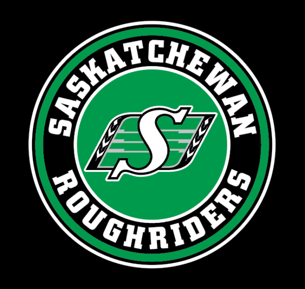 Saskatchewan Roughriders Round Logo Vinyl Decal Sticker, 3 Sizes 4in, 8in, 10in
