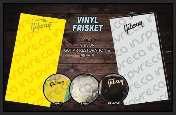 Gibson Modern Logo Only Frisket / Stencil / Paint Mask, Luthier Tool