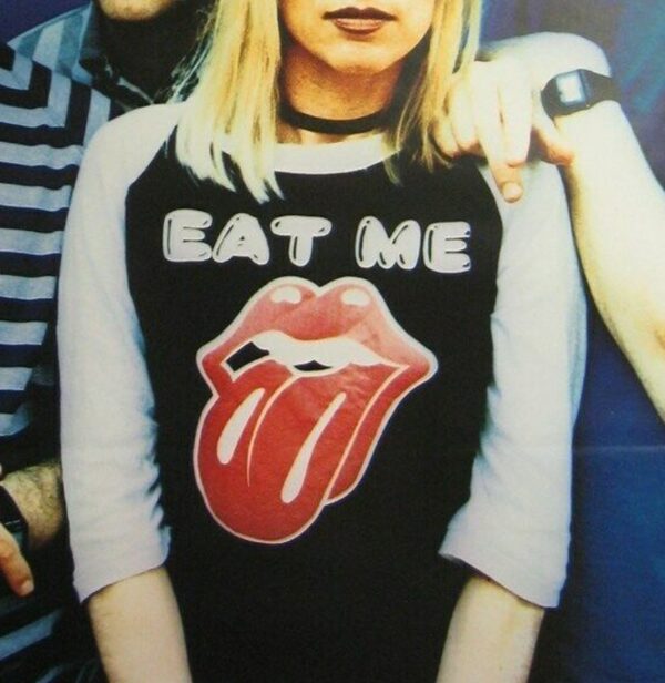 EAT ME Rolling Stones Bootleg 3/4 Raglan T-Shirt | Kim Gordon / Sonic Youth, S-XXL - Image 2