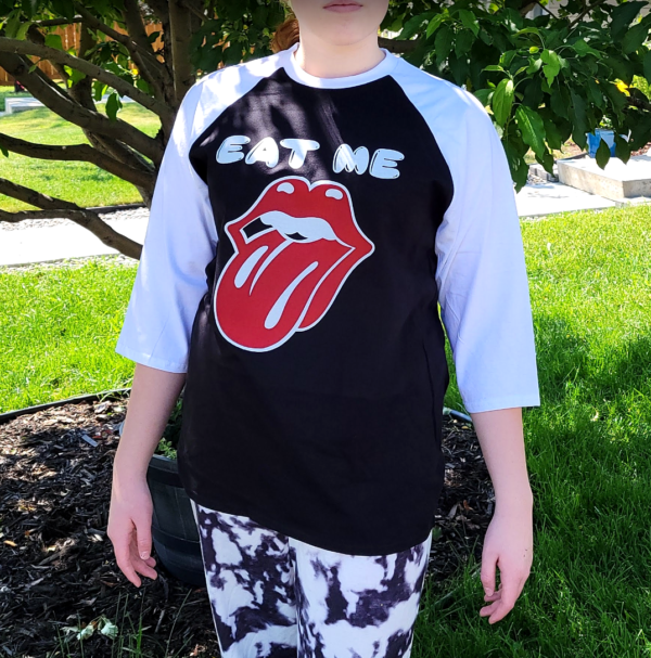 EAT ME Rolling Stones Bootleg 3/4 Raglan T-Shirt | Kim Gordon / Sonic Youth, S-XXL - Image 3