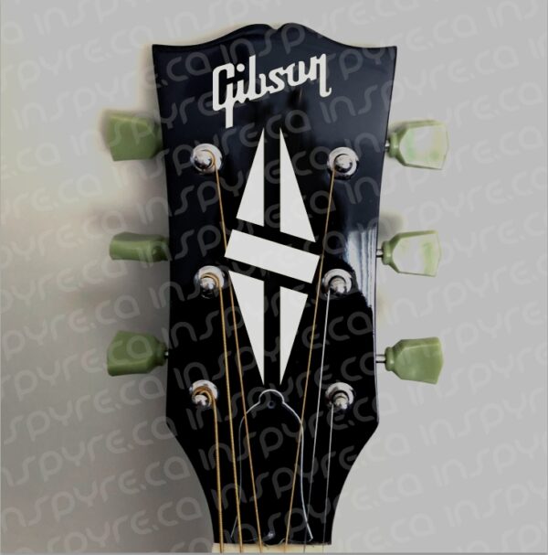 Gibson Split Diamond Headstock Decal | GOLD / SILVER | Luthier Tool DIY