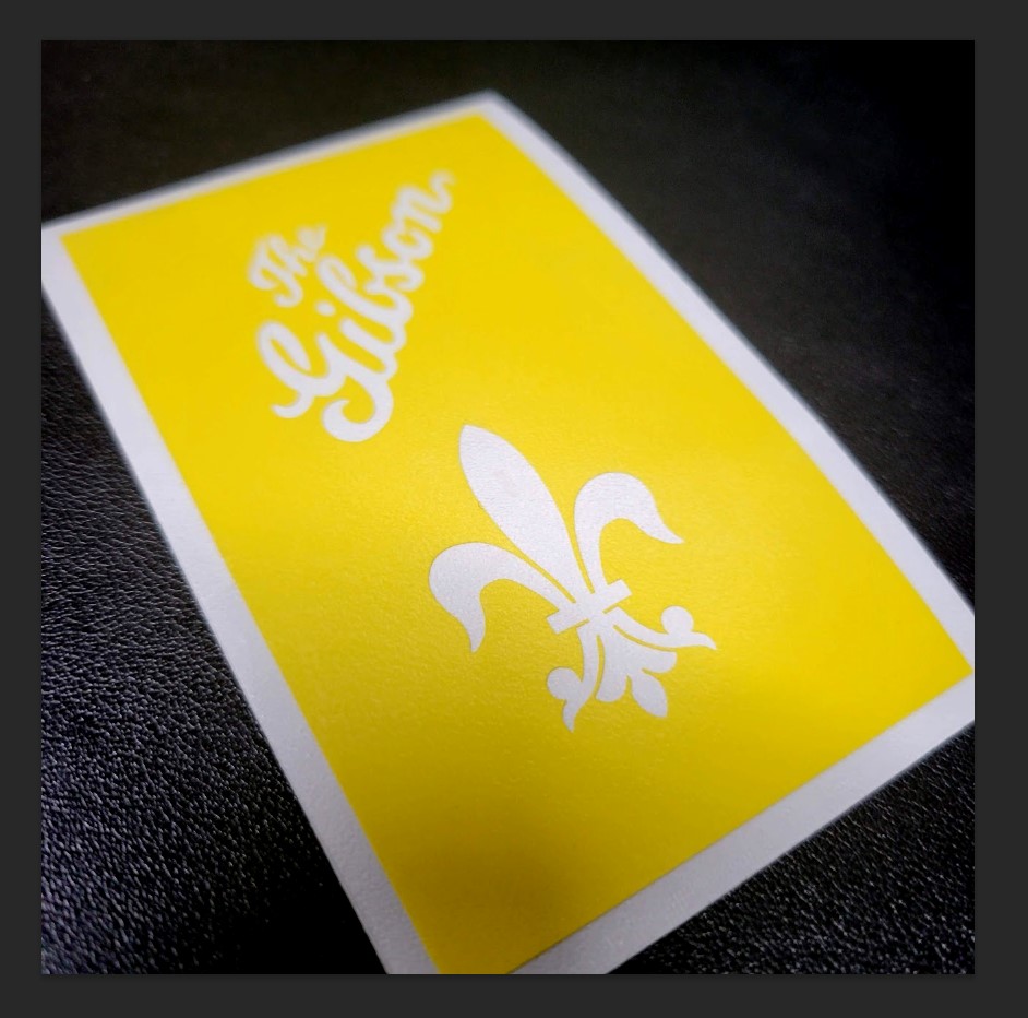 The Gibson / Fleur de Lis Gold Vinyl Decal / Sticker for Guitar / Mandolin A3 A4 1030 - Image 3