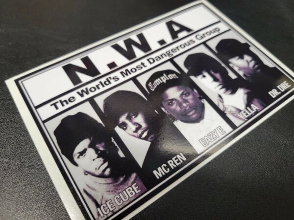 NWA The World's Most Dangerous Group • Premium Glossy decal / Sticker 5.5 x 3.5in • Old School Rap 90's OG N.W.A - Image 2