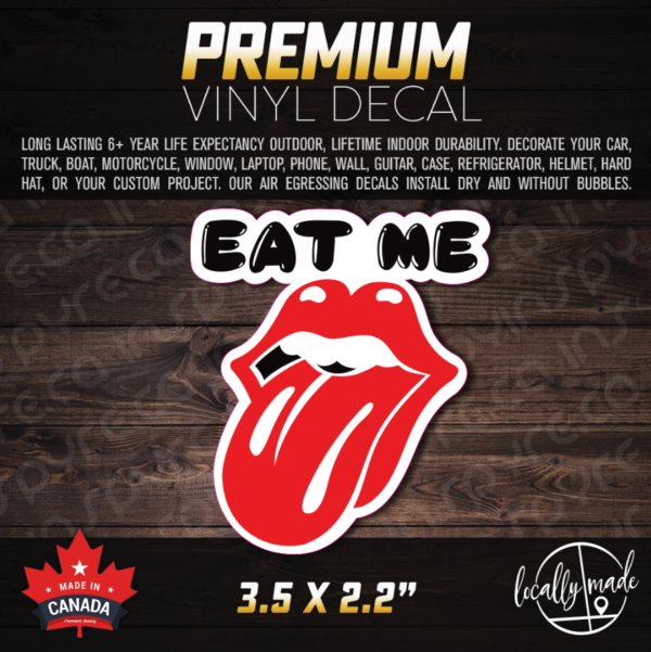 EAT ME Decal / Sticker 3.5in | Rolling Stones Bootleg Kim Gordon Sonic Youth