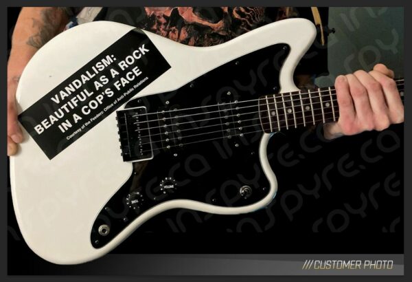 Vandalism / Feederz Decal INVERTED / Sticker Strat Build Nirvana / Kurt Cobain, LAMINATED - Image 2