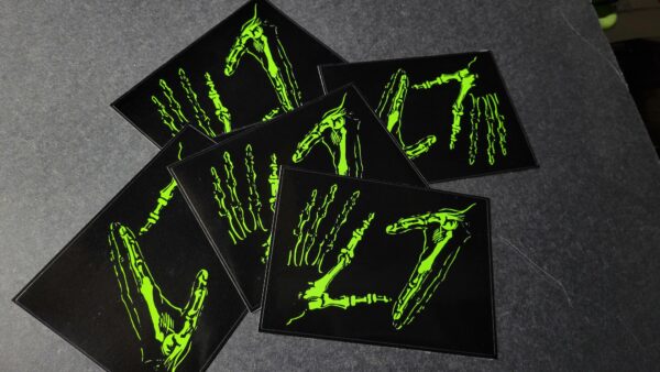 L7 Skeleton Hands, Glossy Vinyl Decal / Sticker, 5.5 x 4.0in | Vintage 1999 Rock Heavy Metal The Original Riot Grrrl LA Women Grunge - Image 2