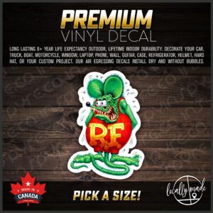 Rat Fink Premium Glossy Vinyl Decal / Sticker PICK A SIZE | Racing Auto Hot Rods