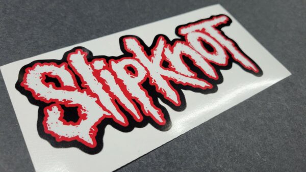 Slipknot White / Red /  Black Glossy Vinyl Decal / Sticker 6.0 x 2.8in | Rock Metal Music Maggots - Image 2