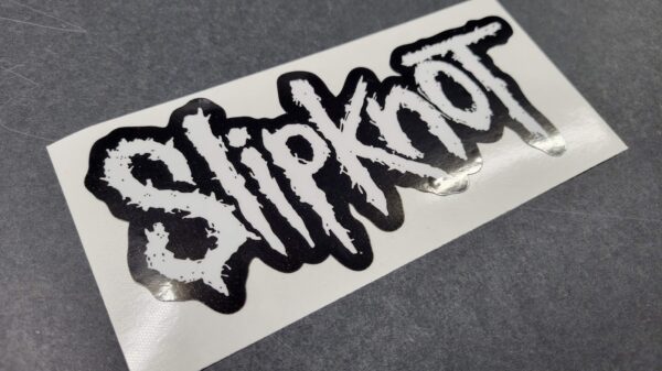 Slipknot White / Black Glossy Vinyl Decal / Sticker 6.0 x 2.8in | Rock Metal Music Maggots - Image 2