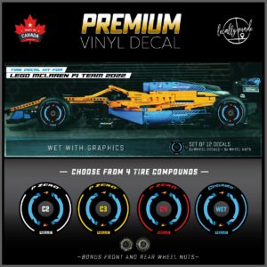 Wheel Decal Kit for Lego McLaren F1