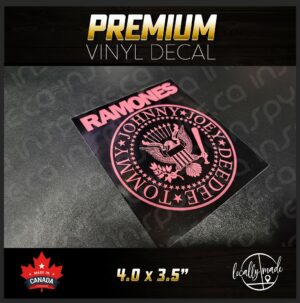 Ramones Premium Glossy Vinyl Decal / Sticker 4.0 x 3.5in | Punk Rock NYC Rocket to Russia