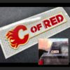 Calgary Flames C OF RED Vehicle Decal / Bumper Sticker 12.0 x 4.0in