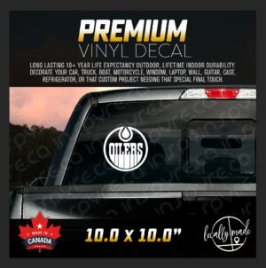 Edmonton Oilers Vehicle Window Decal | 10in ANY COLOR