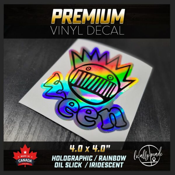 Ween Boognish Holographic Iridescent Vinyl Decal / Sticker 4 x 4in | Experimental Country Punk Rock Music Brown - Image 3