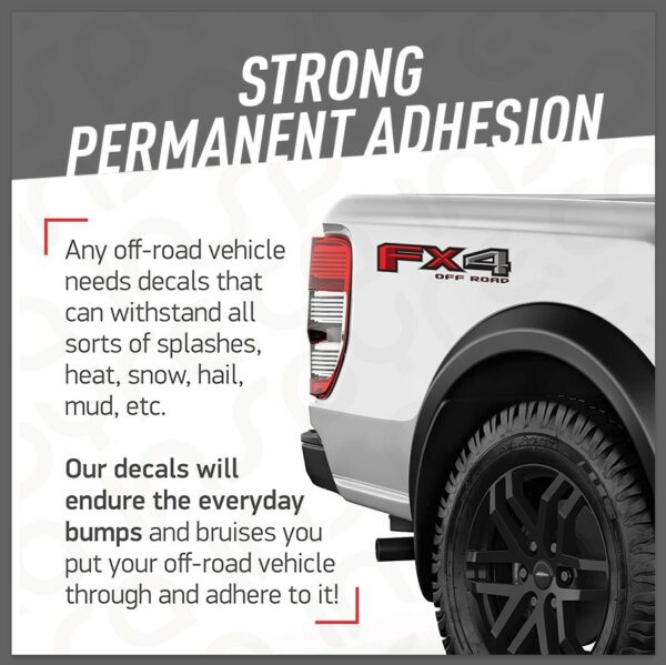Ford F-150 Custom PINK / GRAY FX-4 FX4 Off Road Decals / Stickers Truck Box / Bed Side | Set of 2 | Made in Canada - Image 2