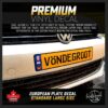 European Personalized Licence Plate Decal | Custom Designed Premium Decal - Image 2