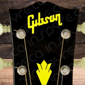 Custom Gibson Reverse Frisket / Paint Mask for Guitar Headstock Refinishing / Luthier Tool | 1969 EB-3
