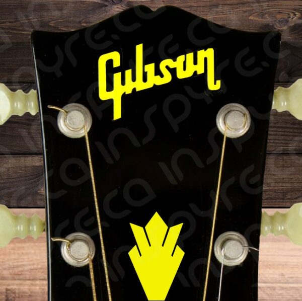 Custom Gibson Reverse Frisket / Paint Mask for Guitar Headstock Refinishing / Luthier Tool | 1969 EB-3