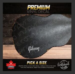 Gibson Case Decal or Frisket • 1970s Les Paul Variation • PICK A SIZE