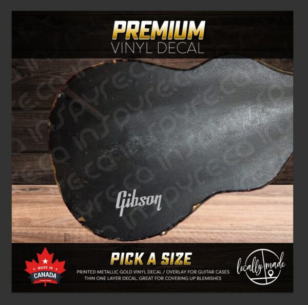 Gibson Case Decal or Frisket • 1970s Les Paul Variation • PICK A SIZE