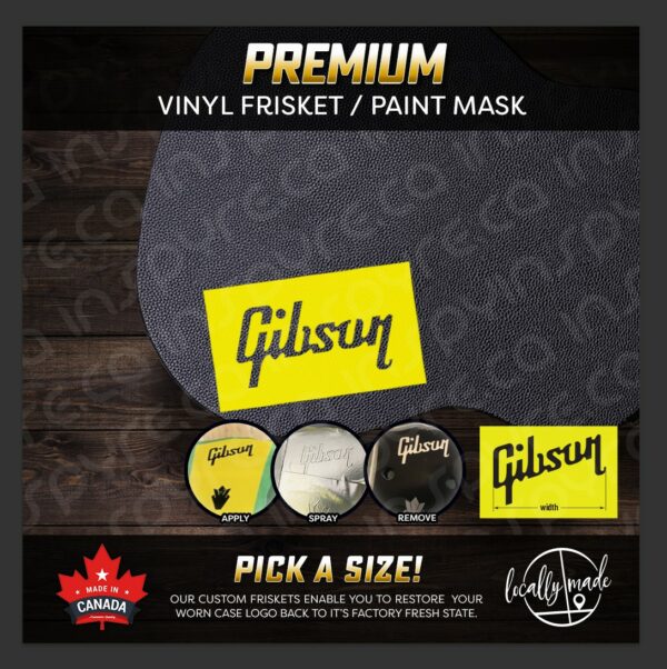 Gibson Modern Case Frisket / Paint Mask / Stencil for Case Restoration