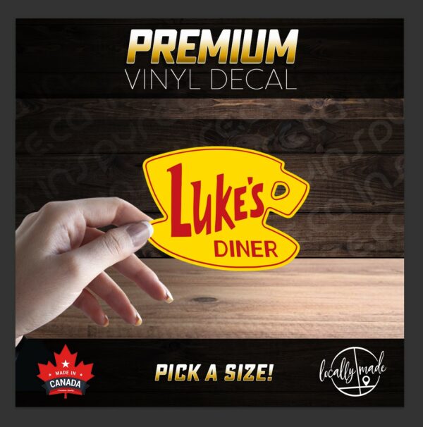 Luke's Diner Custom Decal Sticker • Pick a Size 4 - 12in wide • Gilmore Girls