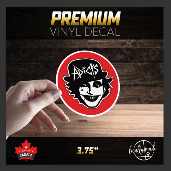 The Adicts Premium Glossy Vinyl Decal / Sticker 3.75in | UK Punk Rock The Pinz
