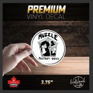 Destroy Boys Muzzle Premium Glossy Vinyl Decal / Sticker 3.75in | USA Punk Rock