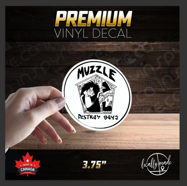 Destroy Boys Muzzle Premium Glossy Vinyl Decal / Sticker 3.75in | USA Punk Rock
