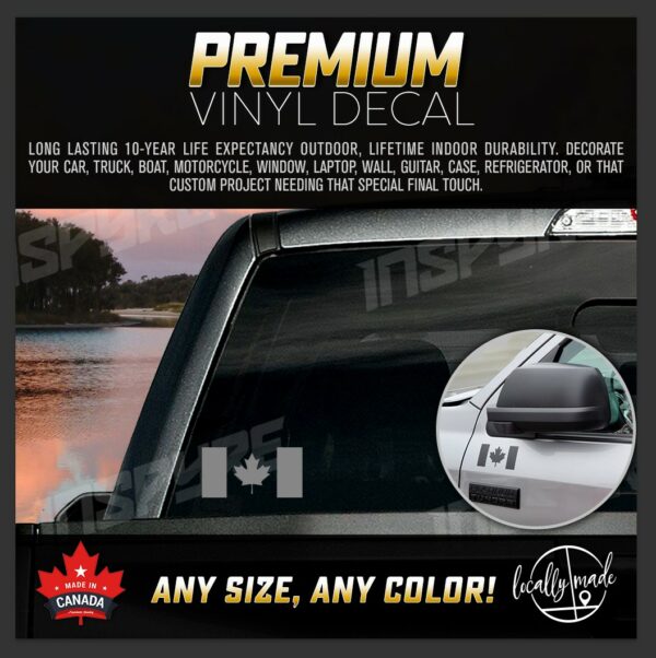 CANADA FLAG Die Cut Vinyl Decal / Sticker | Any size, any color | for vehicle window, phone, water bottle