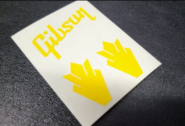 Gibson Modern Logo + Crown Headstock Reverse Mask / Frisket, 1.5in Wide | Luthier Tool / DIY