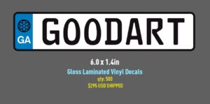 GOODART Mini Euro Licence Plates QTY:500 Gloss Laminated