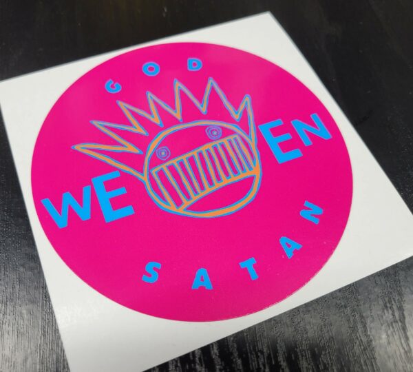 God Ween Satan Glossy Vinyl Decal / Sticker 4 x 4in | Boognish Experimental Rock Music Brown - Image 2