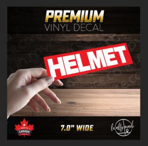 HELMET Glossy Vinyl Decal / Sticker 7.0in Logo | USA Alternative Metal Post-hardcore Post-metal Noise Rock