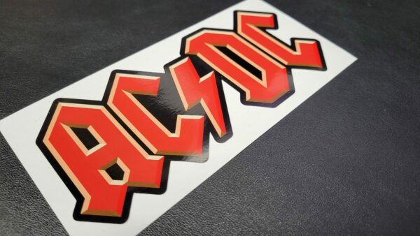 AC/DC Vinyl Decal / Sticker 6.0in classic logo | Australian Classic Rock Hard Rock Aussie ACDC - Image 2