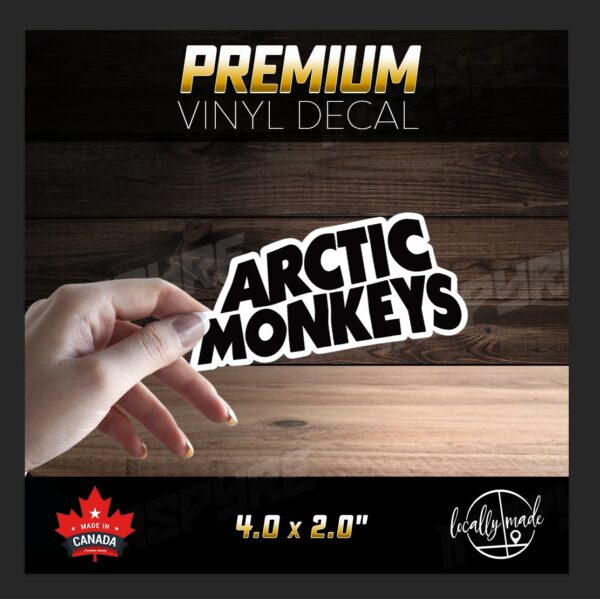 Arctic Monkeys Classic Logo Vinyl Decal / Sticker 4.0 x 2.0in | UK Indie Alt Post Punk Rock