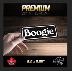 Boogie Glossy Vinyl Decal / Sticker 6.0 x 2.25 | USA Amplifier Case Bumper Window Sticker Mesa/Boogie