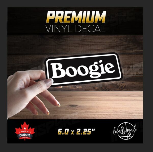 Boogie Glossy Vinyl Decal / Sticker 6.0 x 2.25 | USA Amplifier Case Bumper Window Sticker Mesa/Boogie